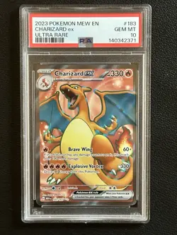 2023 Pokemon Mew En Charizard Ex PSA 10 #183 Ultra Rare - Image 1