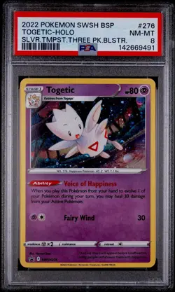 Togetic SWSH276 Holographic Black Star Promo Pokemon TCG Holo PSA 8 Regrade - Image 1