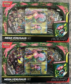 (2) Pokemon TCG Mega Venusaur ex Premium Collection Box Sealed New - Image 1
