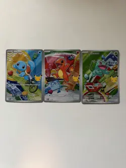 Pokemon First Partner Illustration Collection MEP Bulbasaur Charmander Squirtle - Image 1