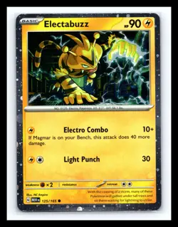 ⚡ Pokemon TCG Electabuzz Pokemon Promos 125/165 Holo Promo Cosmos Holo Rare - Image 1
