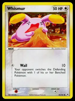 Whismur - Reverse Holo #82/101 Common Pokemon Hidden Legends NM - Image 1
