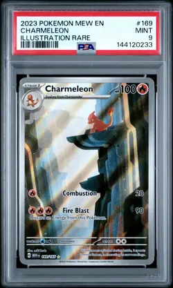 2023 POKEMON MEW EN-151 ILLUSTRATION RARE #169 CHARMELEON PSA 9 - Image 1