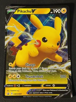 Pikachu V - SWSH061 - Pokemon Oversized Jumbo - Image 1
