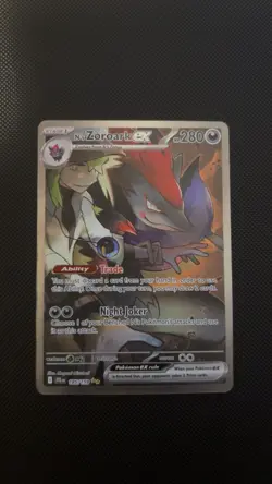 Pokemon TCG - N's Zoroark ex 185/159 SIR SV: Journey Together - Image 1