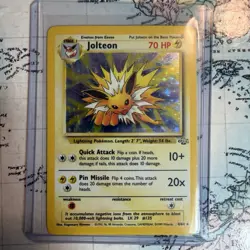 Pokemon Jolteon Holo Rare 4/64 Jungle Set Vintage 1999 TCG NM-LP Condition - Image 1