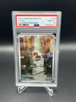 2025 Pokemon MEG EN Litleo Illustration Rare #139 PSA 10 GEM MT - Image 1