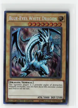 BLUE-EYES WHITE DRAGON CT14-EN002 LIMITED EDITION YUGIOH TCG NM - Image 1