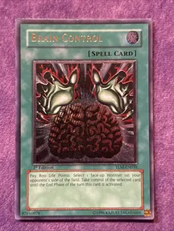 1x YuGiOh Brain Control Ultimate Rare TLM-EN038 EURO 1st Edition MP/HP - Image 1