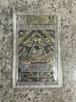 2024 One Piece Marshall.D.Teach Gold Foil SP 3rd Ann. Special #OP09-093 BGS 9.5 - Image 1