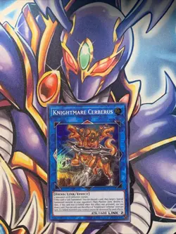 Yugioh Knightmare Cerberus FLOD-EN045 Super Rare NM - Image 1