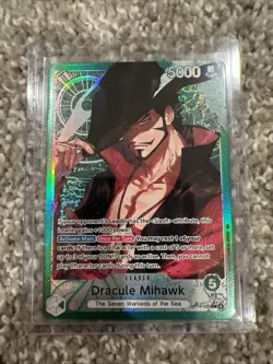 2025 One Piece DRACULE MIHAWK green alt leader OP14-020 - Image 1