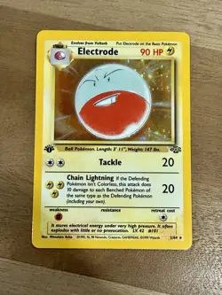 Pokemon Electrode Jungle 1st Edition Holo Rare 90 HP 02/64 English Card - Image 1