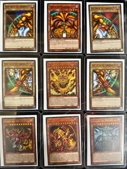 YUGIOH! EXODIA + EGYPTIAN GOD CARDS OBELISK SLIFER RA + INCARNATE (9) SET LDK2 - Image 1