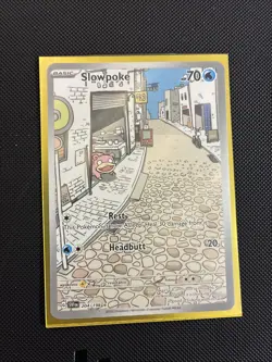 Pokemon TCG Slowpoke Scarlet & Violet Base Set Holo Illustration Card 204/198 - Image 1