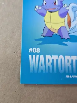 Wartortle Pokemon 1999 Game Freak Creatures 1999 Sticker Pokemon Card #08 Rare - Image 5