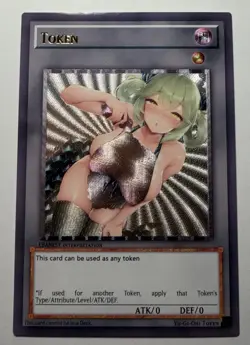 SEXY HEROINE WAIFU Dragonmaid YUGIOH TOKEN ACG PREMIUM HOLO CARD NM - Image 1