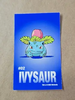 Ivysaur Pokemon 1999 Game Freak Creatures 1999 Sticker Ivysaur Pokemon Card #2 - Image 1
