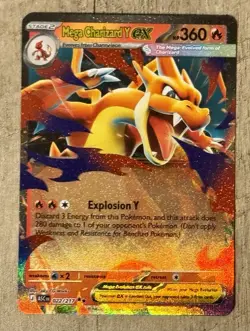 Mega Charizard Y EX 22/217 Ascended Heroes Holo Pokemon TCG Card - Image 1
