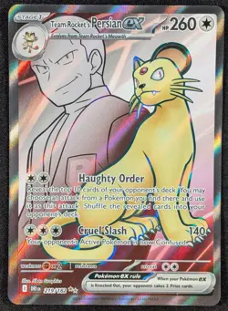 Team Rocket's Persian EX Rivals Full Art Ultra Rare Pokemon Card 219/182 (NM) - Image 1