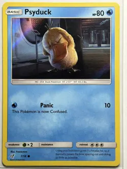 Psyduck (Holo Common) Holo Detective Pikachu 7/18 LP-NM Pokemon Card - Image 1