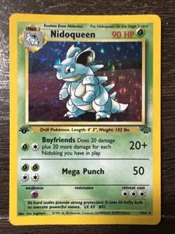 Pokemon TCG Jungle Nidoqueen 1st Edition Holo Card 7/64 NM - Image 1