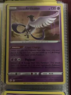 Pokemon TCG Galarian Articuno Holo Rare Card Evolving Skies 063/203 NM Condition - Image 1