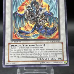 Iron Chain Dragon CSOC-EN040 1st Edition Rare Yugioh Card - Image 2
