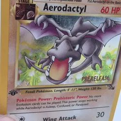 Aerodactyl 1st Edition Prerelease Holo Pokemon Card 1/62 Vintage 1999 WOTC - Image 2