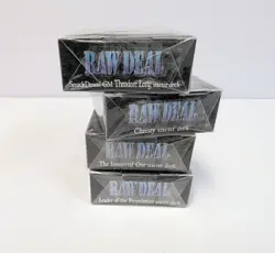 4X RAW DEAL Sealed Card Deck Lot UNFORGIVEN WWE WWF CCG Hulk Christy - Image 4