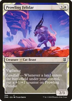 Showcase PROWLING FELIDAR x4 mtg NM-M Zendikar Rising 4 Common - Image 1