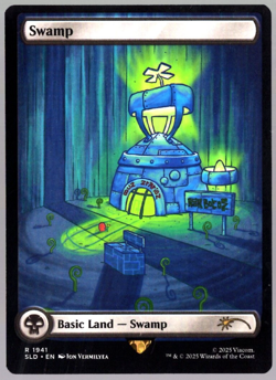 Swamp 1941 Borderless Non Foil Spongebob Secret Lair MTG Near Mint - Image 1