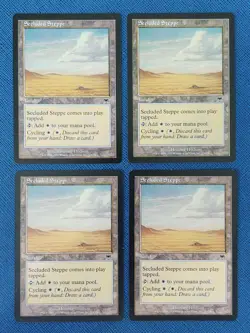 MTG 4x Secluded Steppe x4 LP Onslaught Magic Playset White Cycling Land Pauper - Image 1