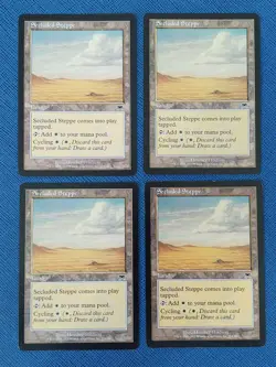 MTG 4x Secluded Steppe x4 LP Onslaught Magic Playset White Cycling Land Pauper - Image 2