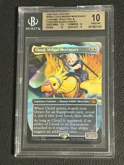 MTG Final Fantasy 0564 Cloud Midgar Mercenary Chocobo Track Foil BGS 10 PRISTINE - Image 1