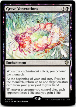 Grave Venerations [Commander: Lorwyn Eclipsed] Magic - MTG ECC 0009 NM 💀 - Image 1