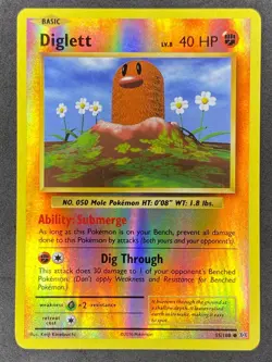Pokemon Diglett Reverse Holo 55/108 EVO Evolutions LP - Image 1