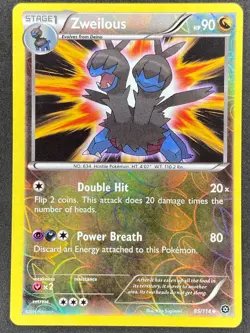 Pokemon Zweilous Reverse Holo 85/114 STS Steam Siege LP/NM - Image 1