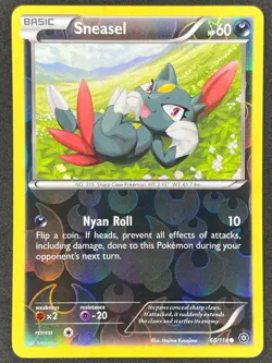 Pokemon Sneasel Reverse Holo 60/114 STS Steam Siege LP/NM - Image 1