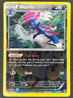 Pokemon Weavile Reverse Holo 61/114 STS Steam Siege LP/NM - Image 1