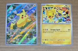 POKEMON TCG PIKACHU Black Star Promo Cards SVP 088 & World Championship SVP 225 - Image 1