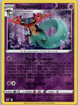 Pokemon Dragapult SWSH12: Silver Tempest 089/195 Near Mint NM Reverse Holo - Image 1