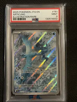 Pokemon TCG Articuno #161/159 Sv09: Journey Together Illustration Rare PSA 9 - Image 1