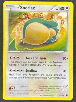 Pokemon Snorlax 77/124 FCO Fates Collide LP/NM - Image 1
