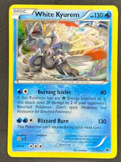 Pokemon White Kyurem 21/124 FCO Fates Collide LP/NM - Image 1
