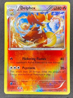 Pokemon Delphox Reverse Holo 13/124 FCO Fates Collide LP/NM - Image 1
