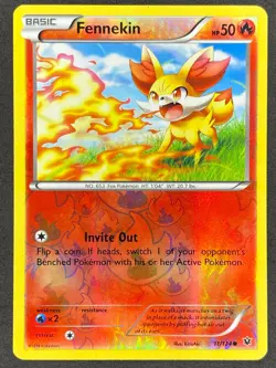 Pokemon Fennekin Reverse Holo 11/124 FCO Fates Collide LP - Image 1