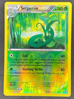 Pokemon Serperior Reverse Holo 7/124 FCO Fates Collide LP/NM - Image 1