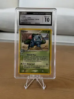 Pokemon Ivysaur 35/100 Prerelease Stamp EX Crystal Guardians CGC 10 Gem Mint - Image 1