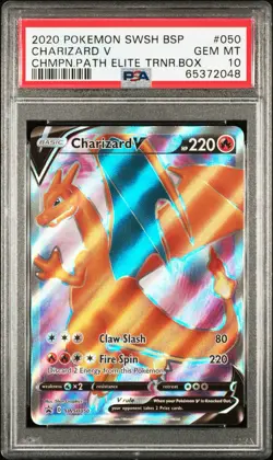 Pokemon Charizard V SWSH050 SWSH Promo Black Star Holo 220 HP English PSA 10 - Image 1